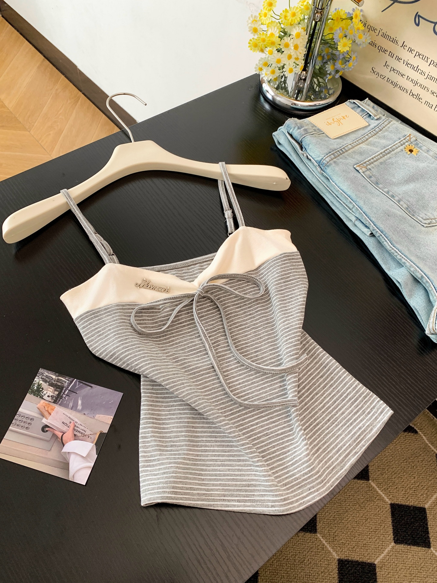 Korean Style Soft Lantern Sleeve Cardigan and Camisole Two Piece Set for Women Summer New - Image 3